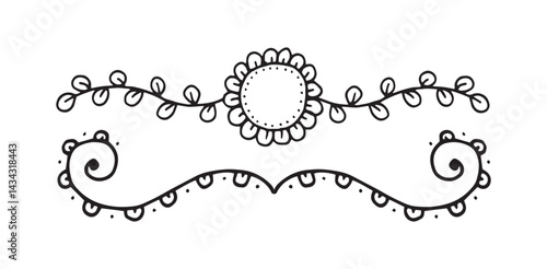 Set Hand drawn wedding album ornaments