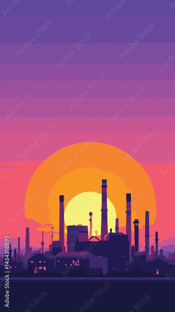 Fototapeta premium oil refinery at night