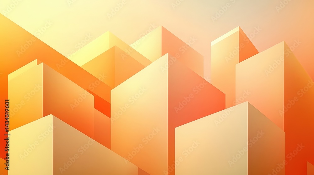 Fototapeta premium Abstract Cityscape in Warm Hues