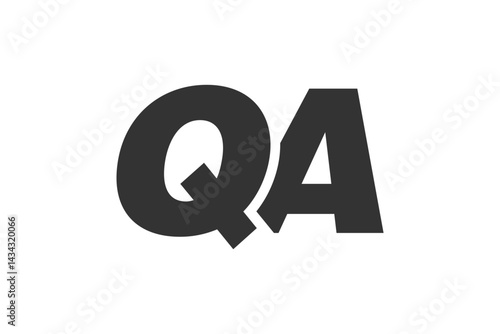 QA Techno Editable Font Logo For Corporate Branding. Bold, Futuristic Design With Unique Typographic Ideas. Minimal Custom Type And Dynamic Letter