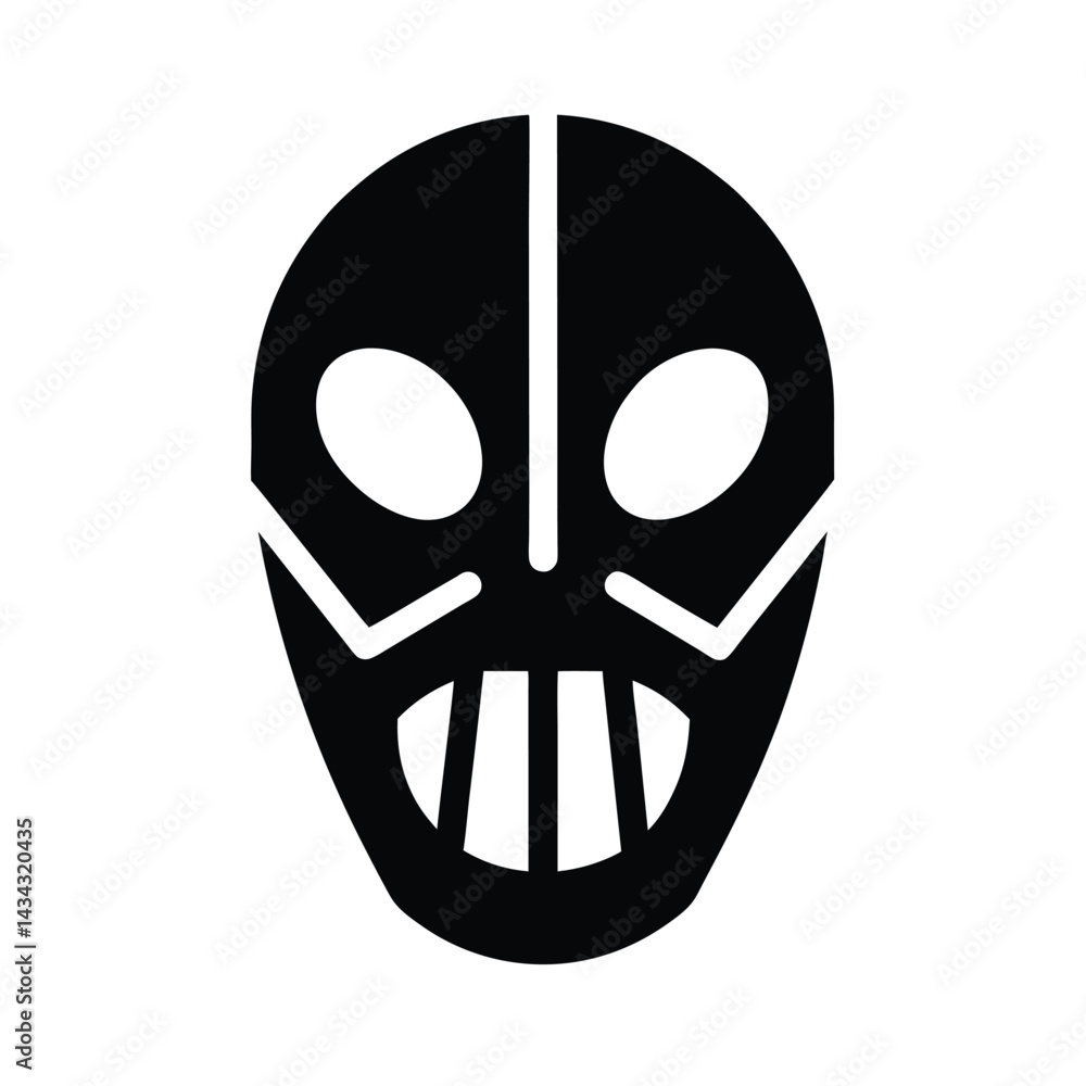 Fototapeta premium charcoal mask tube stencil icon vector illustration