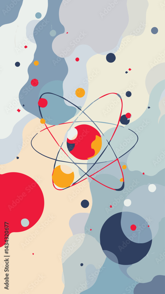 atomic pattern vector art