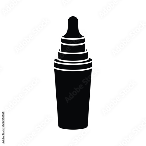 cream contour stick stencil icon vector illustration