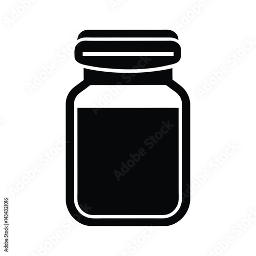 edge control jar stencil icon vector illustration