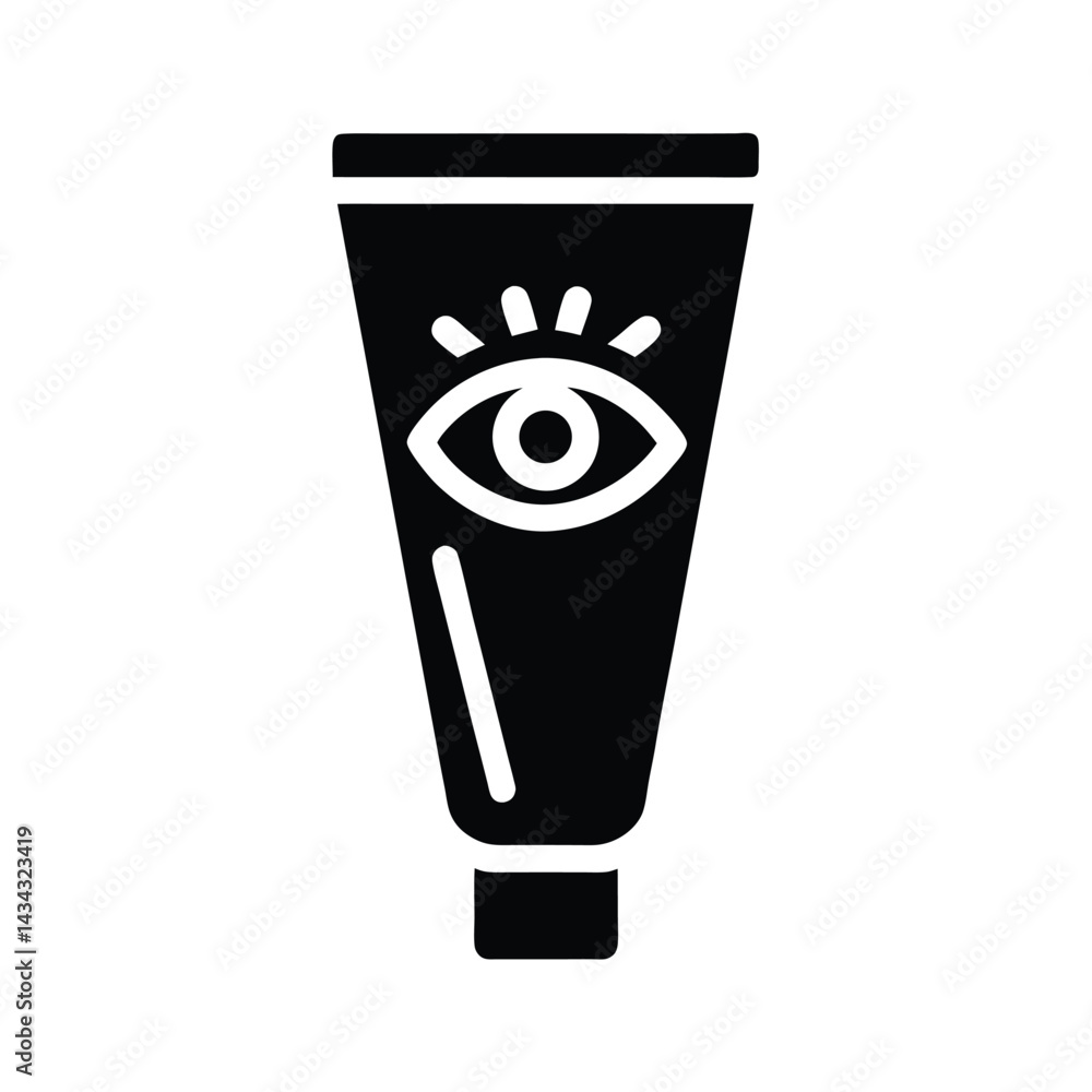 under eye cream tube stencil icon vector illustration under eye cream tube stencil icon vector illustration
