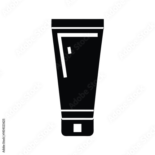 bb cream tube stencil icon vector illustration