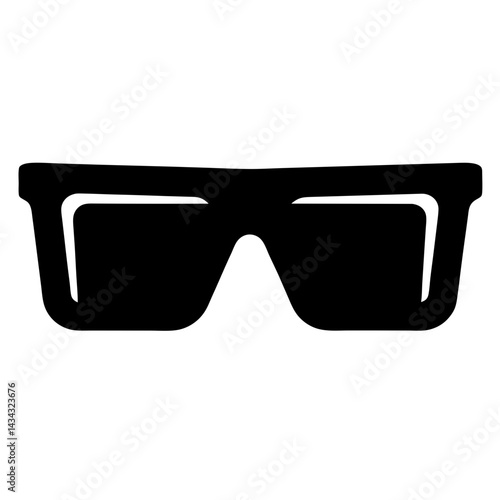 A pair of stylish sunglasses with a solid black color design