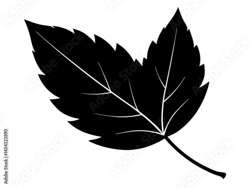 Leaf black silhouette art illustration. Leaf icon vector illustration isolated design