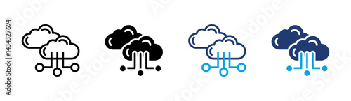 Hybrid Cloud Icon