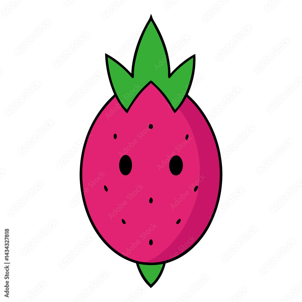 Obraz premium Dragonfruit cartoon vector