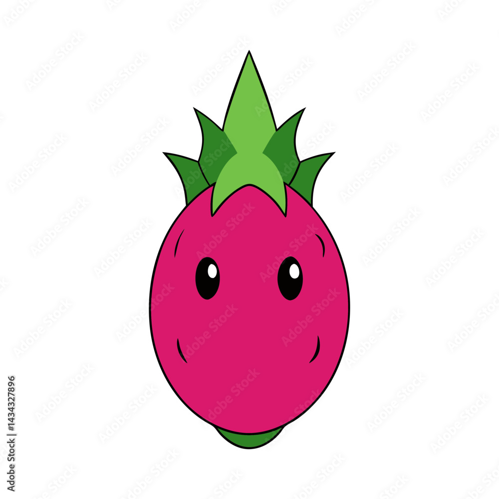 Fototapeta premium Dragonfruit cartoon vector