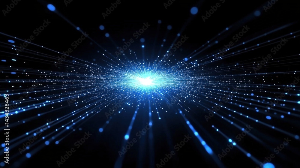 Fototapeta premium Abstract Digital Cosmos Explosion