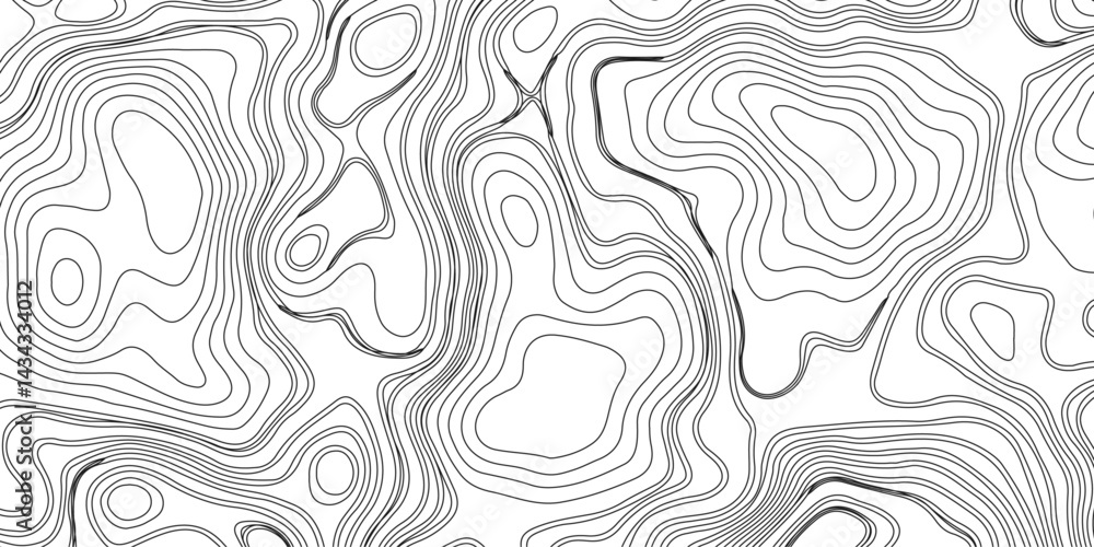 Fototapeta premium Topography and geography map grid abstract backdrop. Business concept. Fish Fillet Texture, Generate a high-contrast black and white topographic map featuring detailed contour lines. 