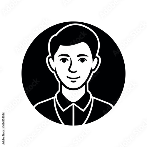 User avatar icon element silhouette design man face icon