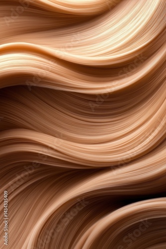 Obraz na płótnie Close-up view of shiny golden synthetic hair strands showcasing high-definition texture and softness in blonde coloration w salonie