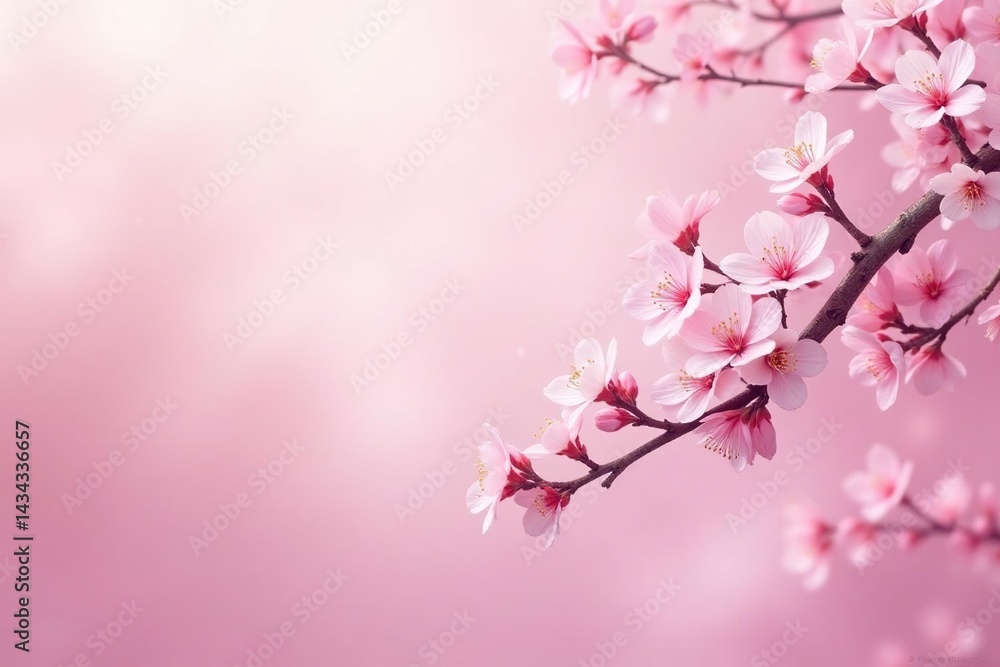 Intricate sakura branch pattern, light pink hues, subtle gradient , romantic, pink Intricate sakura branch pattern, light pink hues, subtle gradient , romantic, pink
