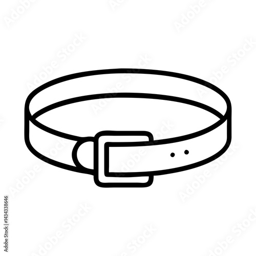 Stylish leather belt fashion accessory vector illustration for clothing and waist support needs