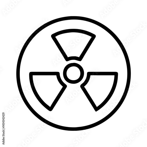 Radioactive radiation symbol vector design element for science and safety applications icon sign