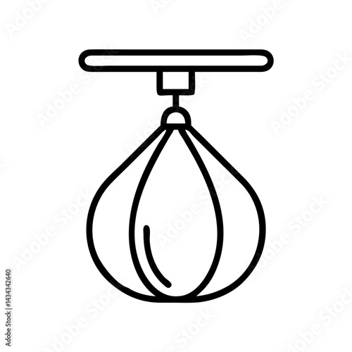Punching bag speed bag vector icon illustration for boxing gym training and fitness workout