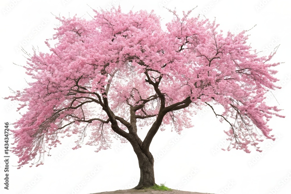 Obraz premium Vibrant Pink Cherry Blossom Tree