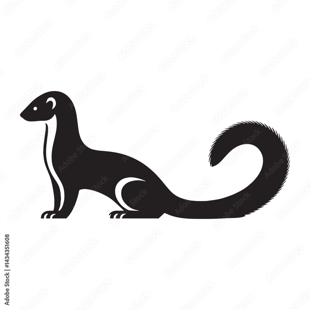 Ultra-clean ermine silhouette vector suited for minimalist art packs – ermine silhouette – ermine vector – ermine illustration – silhouette of ermine
Ultra-clean ermine silhouette vector suited for minimalist art packs – ermine silhouette – ermine vector – ermine illustration – silhouette of ermine