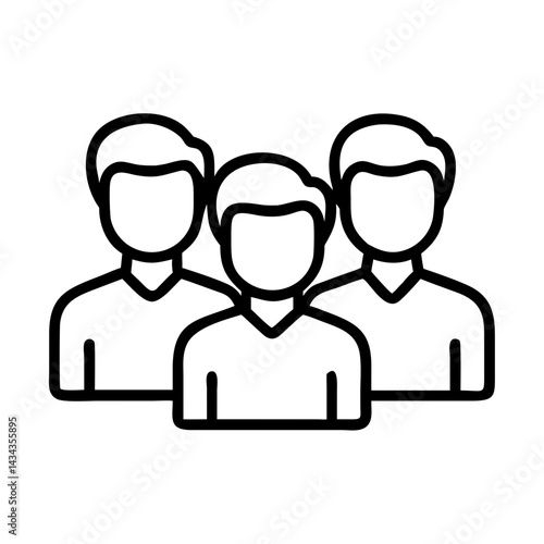 Illustration of team group people users community members staff crowd audience organization together
