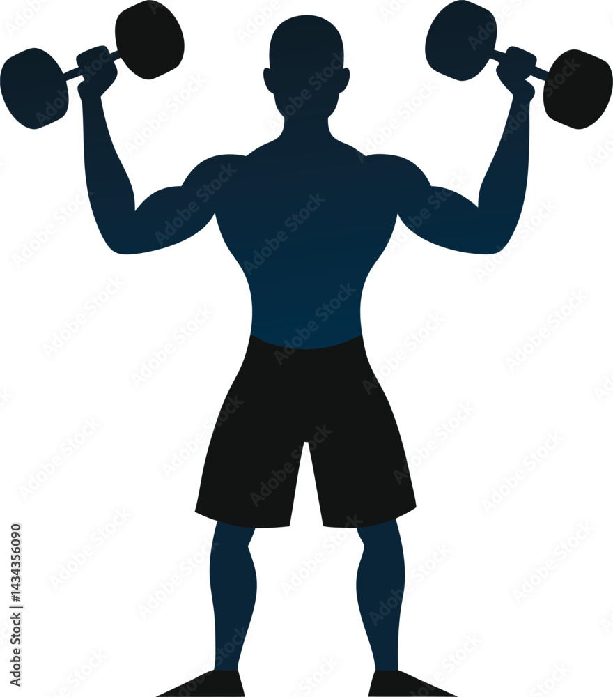 Man lifting dumbbells Man lifting dumbbells