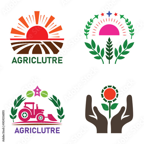 Agriculture Business Logo Icon, Vector Farm and Agribusiness Branding, Modern Agriculture Business Logo Icon Vector Art Design, illustration, vector silhouette, Clipart design,