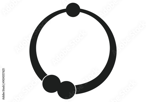 Silhouette  Beautiful Bracelet isolated on white background