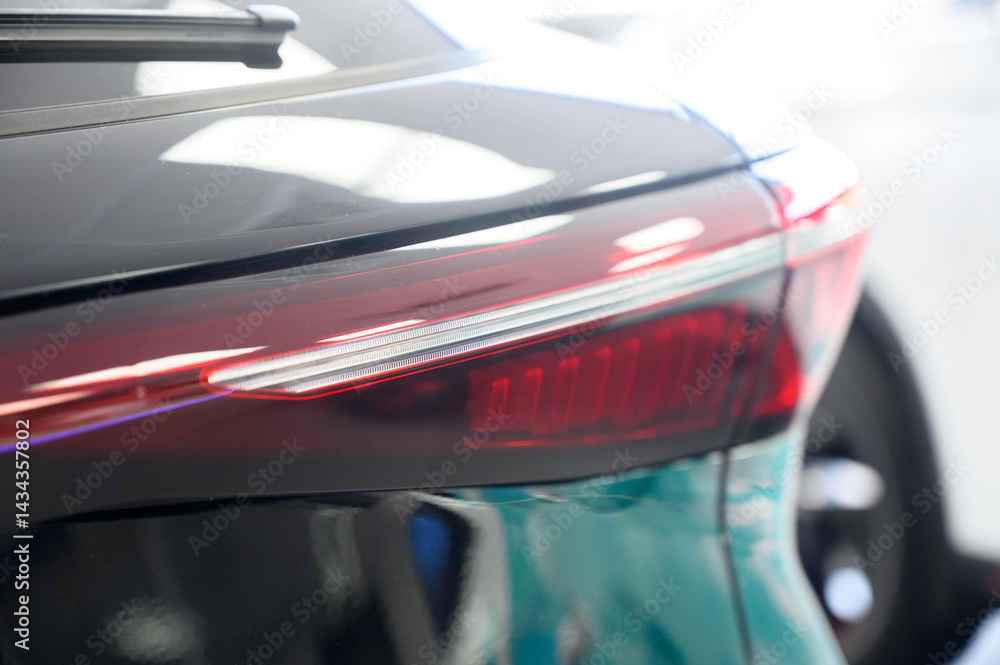 Fototapeta premium Close up of rear taillight on a vehicle