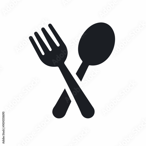 fork and spoon silhouette vector elements