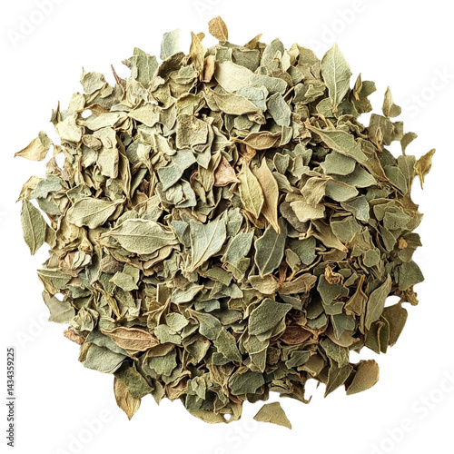 pile of dried bay leaves isolated on white transparent background