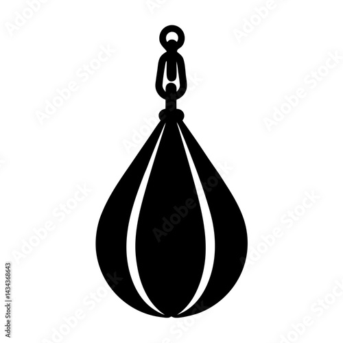 Punching Bag Icon,Heavy Bag, Speed Bag, Boxing Bag, Training Equipment Symbol Silhouette on a transparent background
