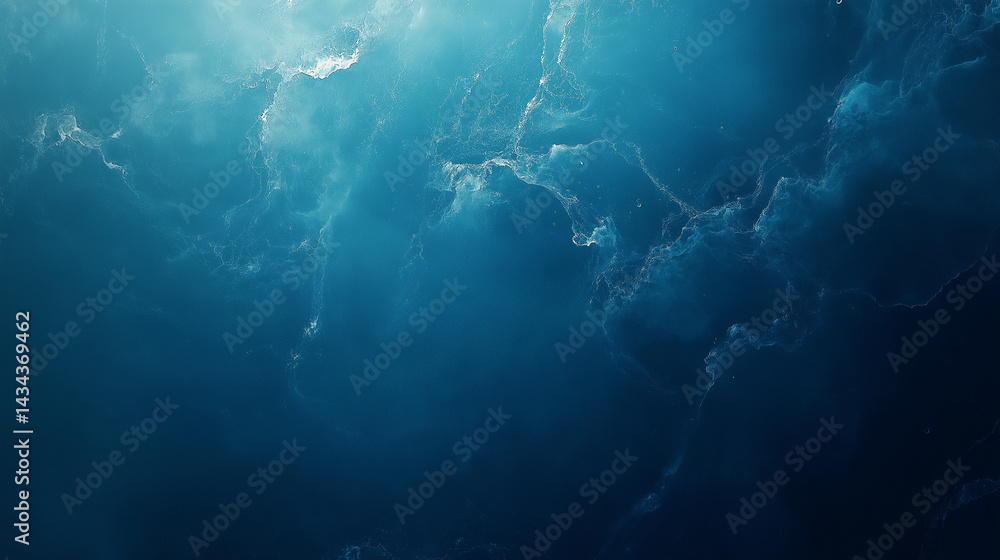 Obraz premium Subtle blue watercolor gradient on flat background