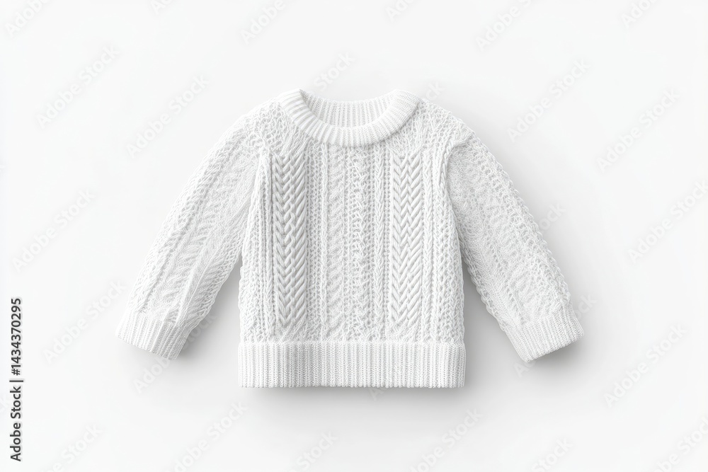 Fototapeta premium White cable knit sweater