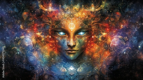 Wallpaper Mural Cosmic Goddess portrait Torontodigital.ca