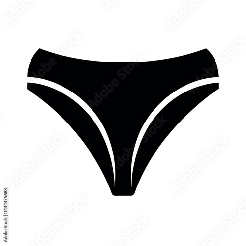 Black Panties Silhouette Vector