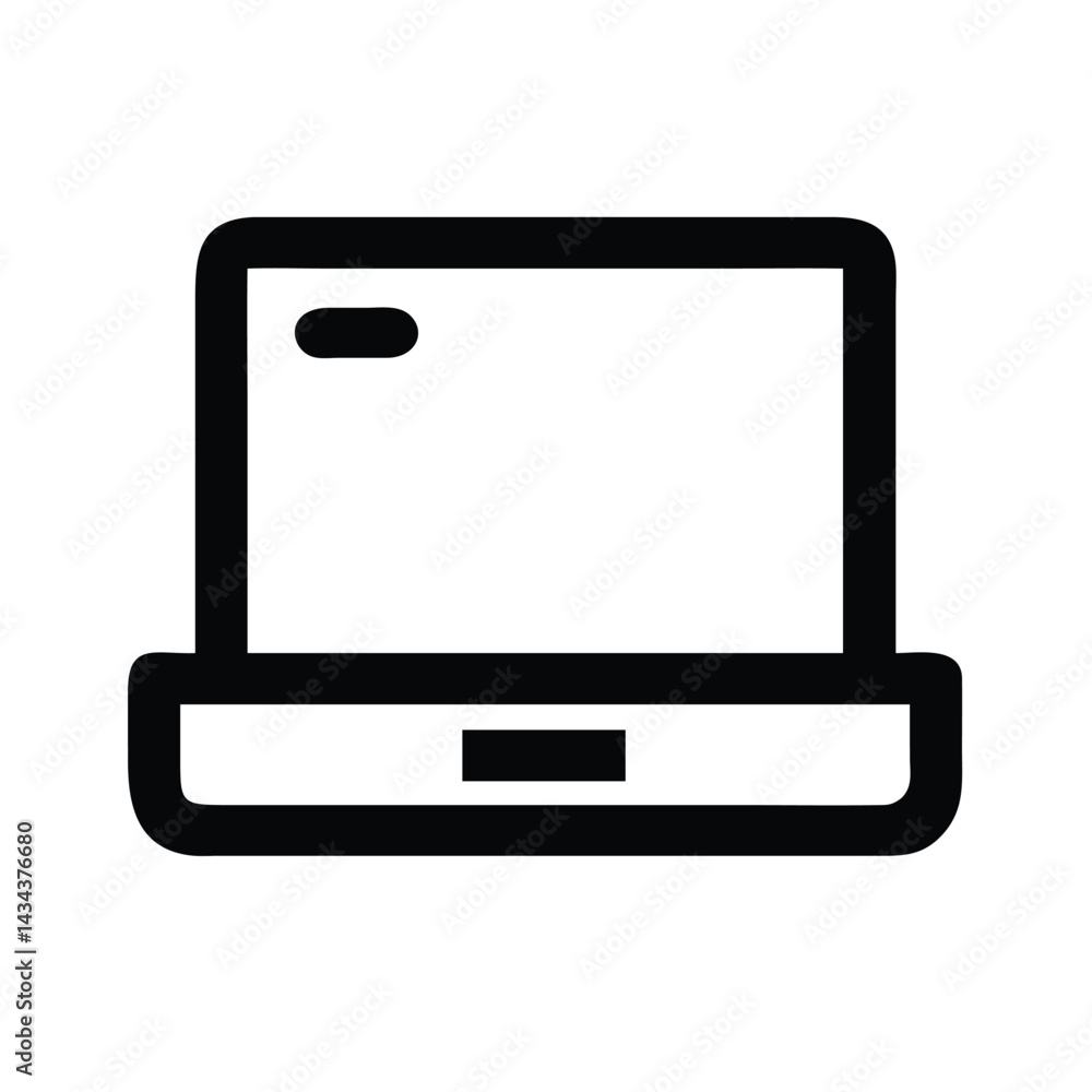 Laptop icon vector in flat design Laptop icon vector in flat design