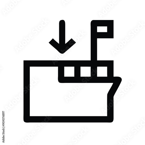Shipped icon vector for logistics visuals
