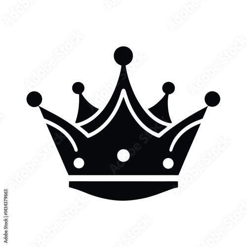 crown stencil icon vector illustration