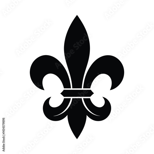 fleur de lis stencil icon vector illustration