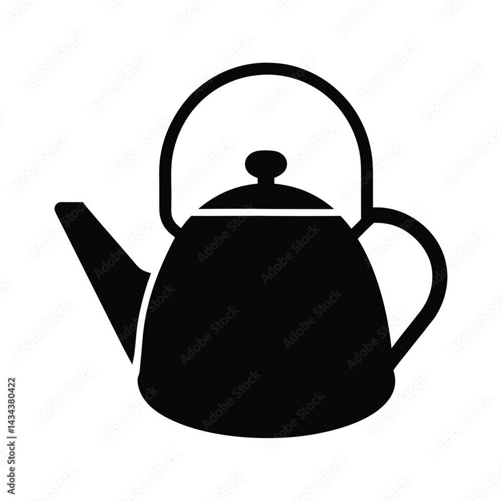 Obraz premium kettle stencil icon vector illustration