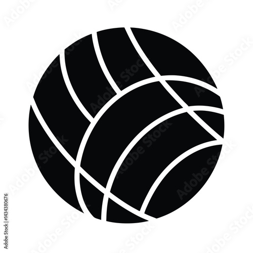 netball ball stencil icon vector illustration