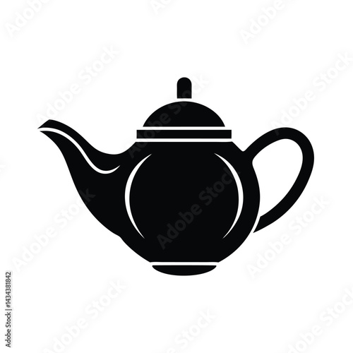 teapot stencil icon vector illustration