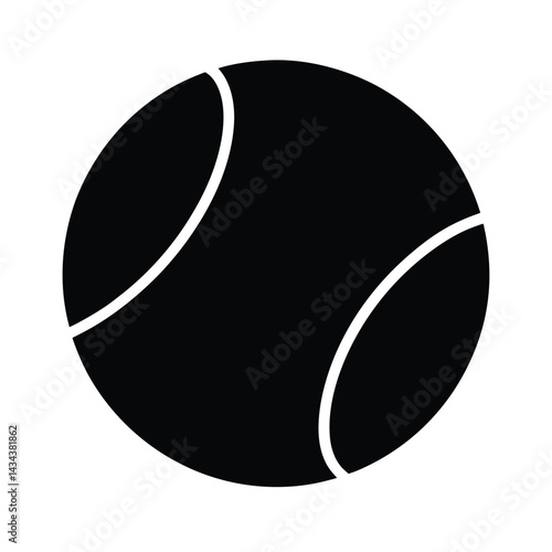 tennis ball stencil icon vector illustration
