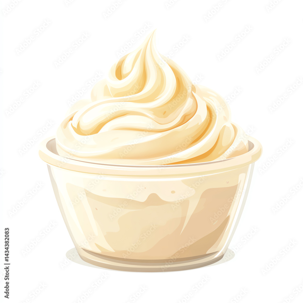 A delicious bowl of creamy vanilla ice cream, perfect for satisfying your sweet tooth or enhancing desserts.