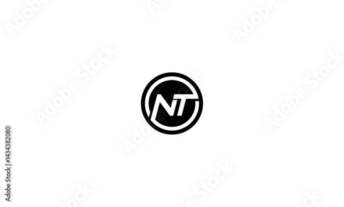 NT initial letter logo