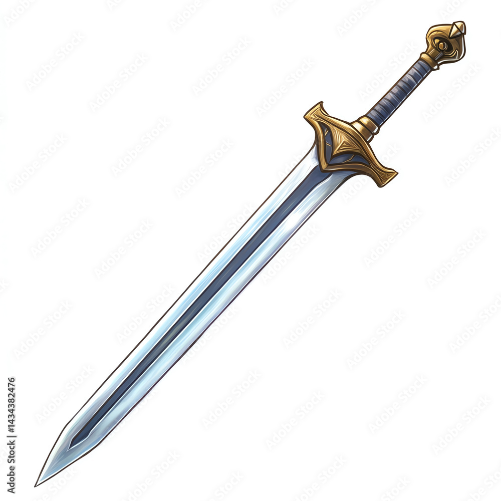 A stunning illustration of a fantasy sword, showcasing intricate designs and details that reflect strength and adventure.