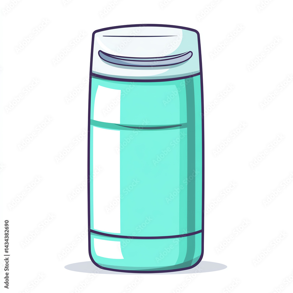 A stylish turquoise thermos designed to keep beverages hot or cold. Perfect for outdoor adventures and daily hydration.