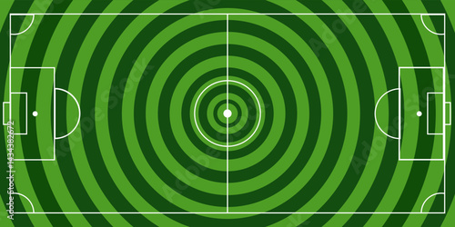 Football soccer field set. Scheme of the european football field. Vector illustration.